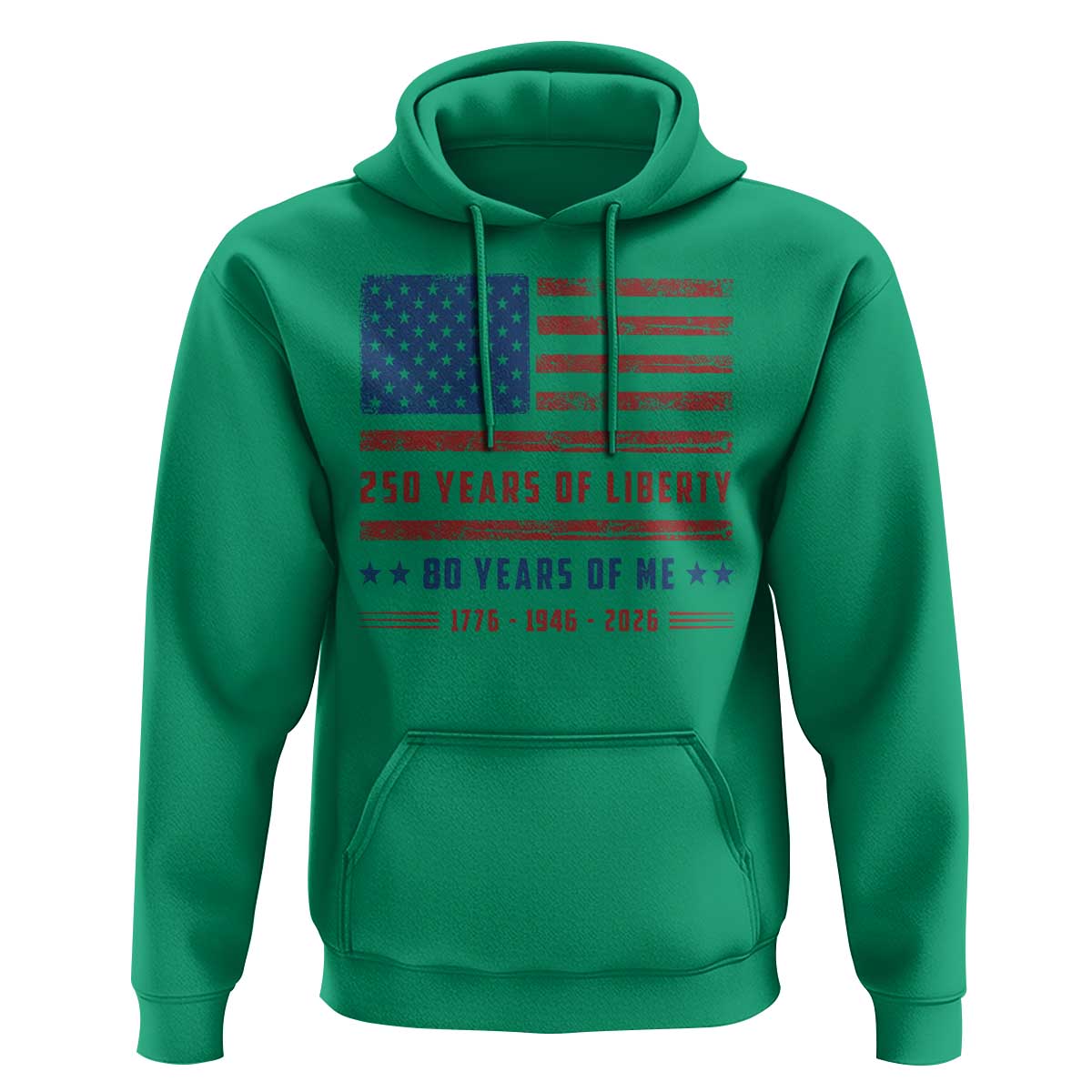 Patriotic 80th Birthday USA 250th Anniversary Hoodie 250 Years of Liberty 1946 80 Year Old Gift