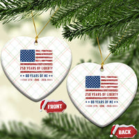 Patriotic 80th Birthday USA 250th Anniversary Ceramic Ornament 250 Years of Liberty 1946 80 Year Old Gift