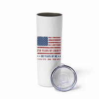 Patriotic 80th Birthday USA 250th Anniversary Skinny Tumbler 250 Years of Liberty 1946 80 Year Old Gift