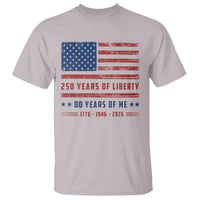 Patriotic 80th Birthday USA 250th Anniversary T Shirt 250 Years of Liberty 1946 80 Year Old Gift