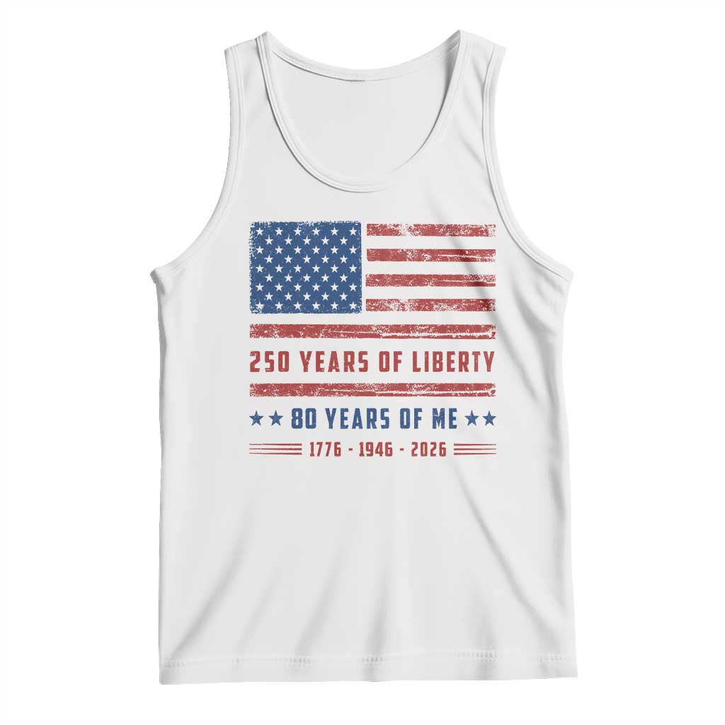 Patriotic 80th Birthday USA 250th Anniversary Tank Top 250 Years of Liberty 1946 80 Year Old Gift