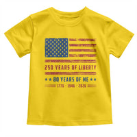 Patriotic 80th Birthday USA 250th Anniversary Toddler T Shirt 250 Years of Liberty 1946 80 Year Old Gift