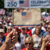 80th Birthday USA 250th Anniversary Patriotic Handheld Flag 250 Years of Liberty 1946 80 Year Old Gift