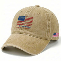 Patriotic 80th Birthday USA 250th Anniversary Washed Cotton Baseball Cap 250 Years of Liberty 1946 80 Year Old Gift