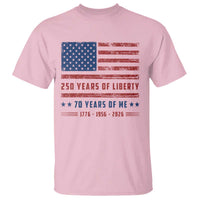 Patriotic 70th Birthday USA 250th Anniversary T Shirt 250 Years of Liberty 1956 70 Year Old Gift