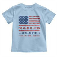 Patriotic 70th Birthday USA 250th Anniversary Toddler T Shirt 250 Years of Liberty 1956 70 Year Old Gift