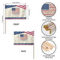 70th Birthday USA 250th Anniversary Patriotic Handheld Flag 250 Years of Liberty 1956 70 Year Old Gift