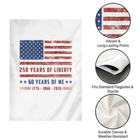 Patriotic 60th Birthday USA 250th Anniversary Garden Flag 250 Years of Liberty 1966 60 Year Old Gift