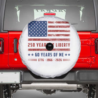 Patriotic 60th Birthday USA 250th Anniversary Spare Tire Cover 250 Years of Liberty 1966 60 Year Old Gift