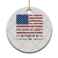 Patriotic 60th Birthday USA 250th Anniversary Ceramic Ornament 250 Years of Liberty 1966 60 Year Old Gift