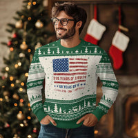 Patriotic 60th Birthday USA 250th Anniversary Ugly Christmas Sweater 250 Years of Liberty 1966 60 Year Old Gift