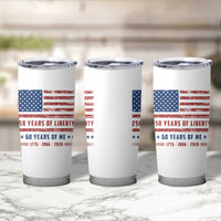 Patriotic 60th Birthday USA 250th Anniversary Tumbler Cup 250 Years of Liberty 1966 60 Year Old Gift