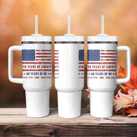 Patriotic 60th Birthday USA 250th Anniversary Tumbler With Handle 250 Years of Liberty 1966 60 Year Old Gift