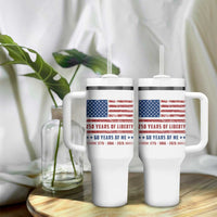 Patriotic 60th Birthday USA 250th Anniversary Tumbler With Handle 250 Years of Liberty 1966 60 Year Old Gift