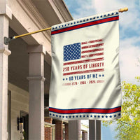 60th Birthday USA 250th Anniversary Patriotic Garden Flag 250 Years of Liberty 1966 60 Year Old Gift