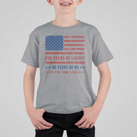 Patriotic 40th Birthday USA 250th Anniversary T Shirt For Kid 250 Years of Liberty 1986 40 Year Old Gift