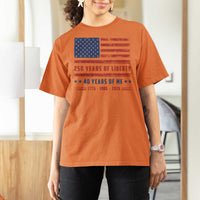Patriotic 40th Birthday USA 250th Anniversary T Shirt For Women 250 Years of Liberty 1986 40 Year Old Gift