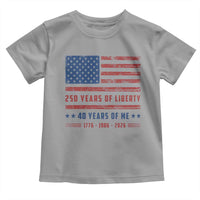Patriotic 40th Birthday USA 250th Anniversary Toddler T Shirt 250 Years of Liberty 1986 40 Year Old Gift