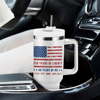 Patriotic 40th Birthday USA 250th Anniversary Tumbler With Handle 250 Years of Liberty 1986 40 Year Old Gift