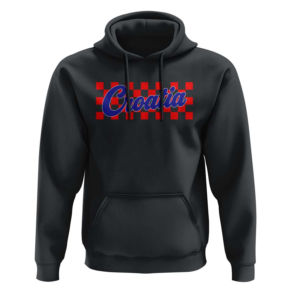 Croatia Hoodie Checkered Retro Hrvatska Zagreb Croatian