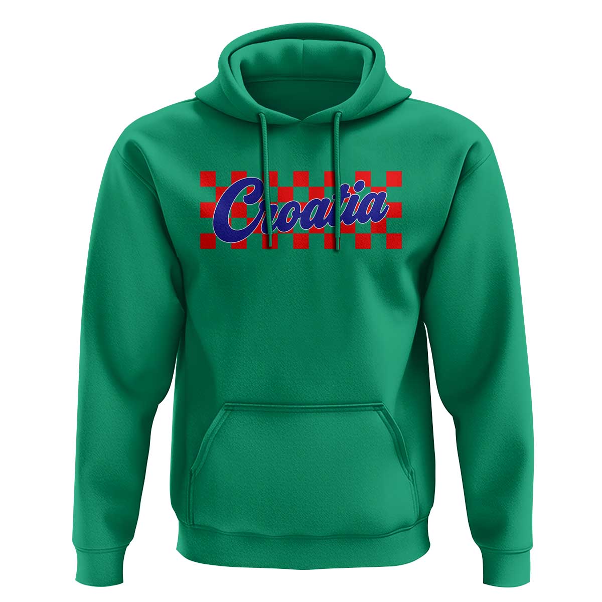 Croatia Hoodie Checkered Retro Hrvatska Zagreb Croatian