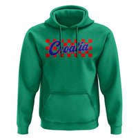 Croatia Hoodie Checkered Retro Hrvatska Zagreb Croatian