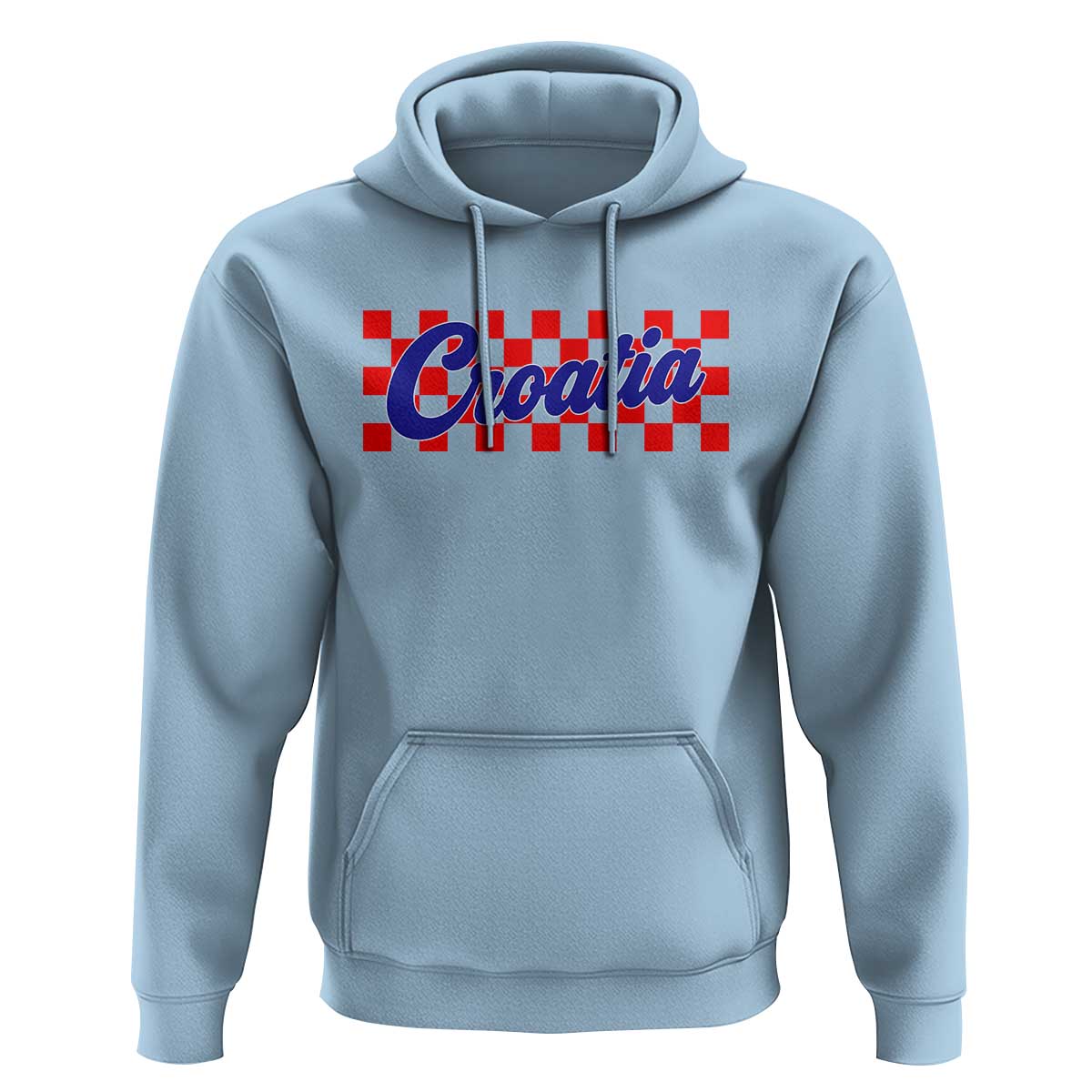 Croatia Hoodie Checkered Retro Hrvatska Zagreb Croatian