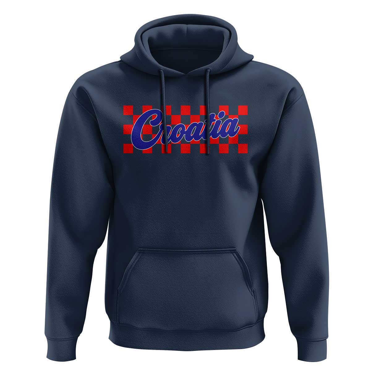 Croatia Hoodie Checkered Retro Hrvatska Zagreb Croatian