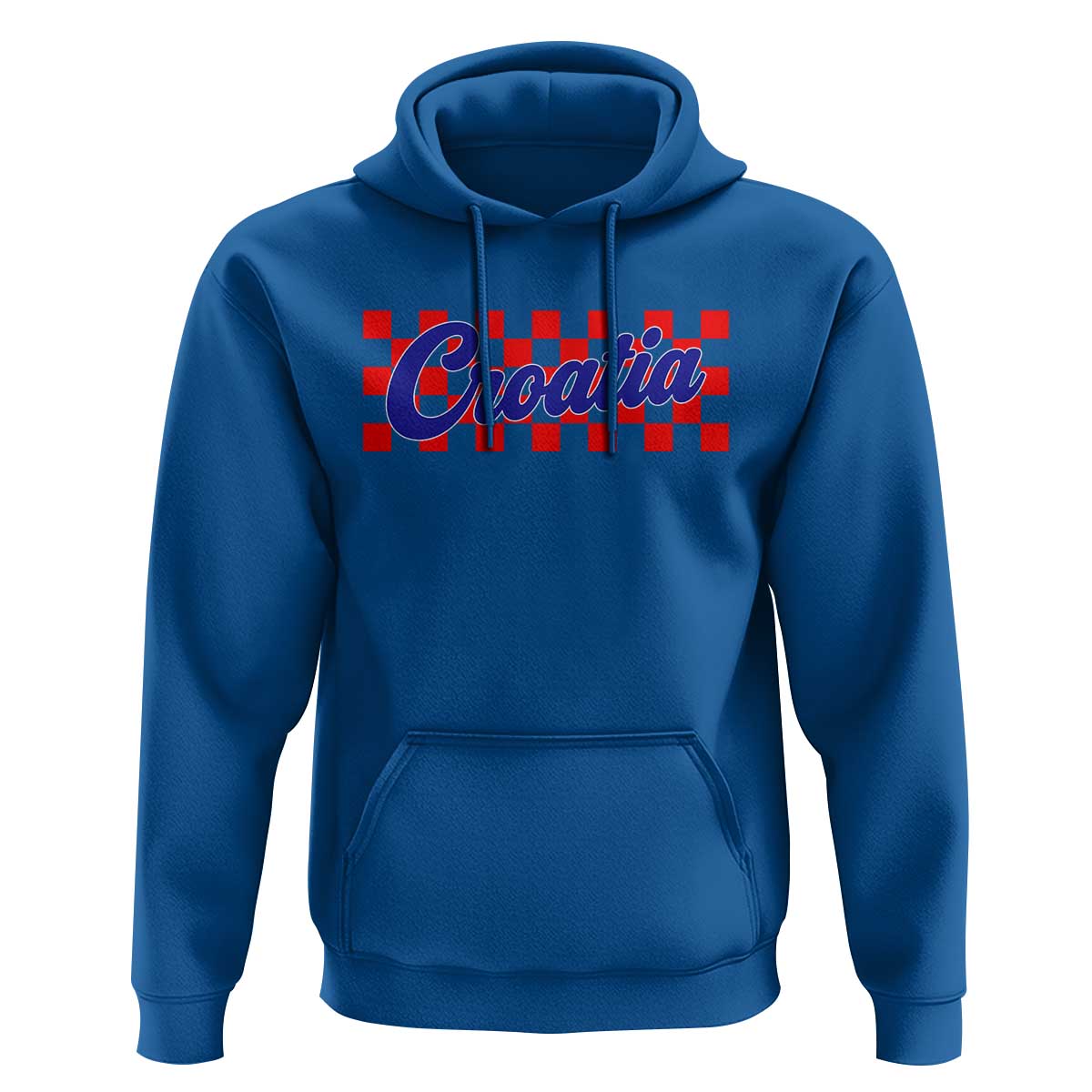 Croatia Hoodie Checkered Retro Hrvatska Zagreb Croatian