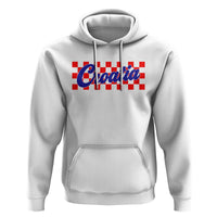 Croatia Hoodie Checkered Retro Hrvatska Zagreb Croatian