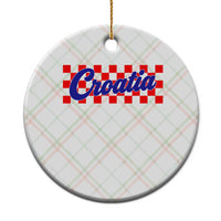 Croatia Ceramic Ornament Checkered Retro Hrvatska Zagreb Croatian