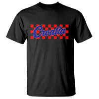 Croatia T Shirt Checkered Retro Hrvatska Zagreb Croatian