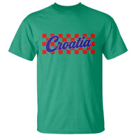 Croatia T Shirt Checkered Retro Hrvatska Zagreb Croatian