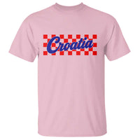 Croatia T Shirt Checkered Retro Hrvatska Zagreb Croatian