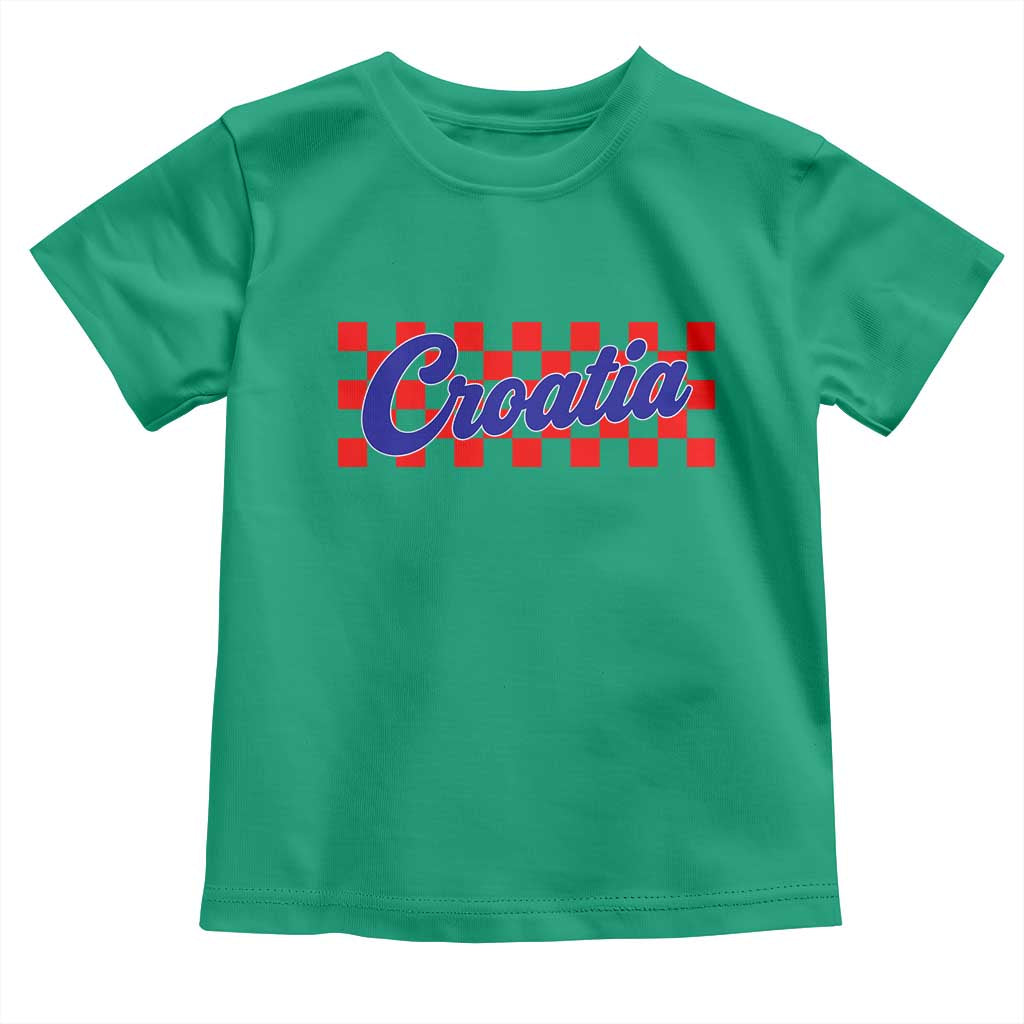 Croatia Toddler T Shirt Checkered Retro Hrvatska Zagreb Croatian