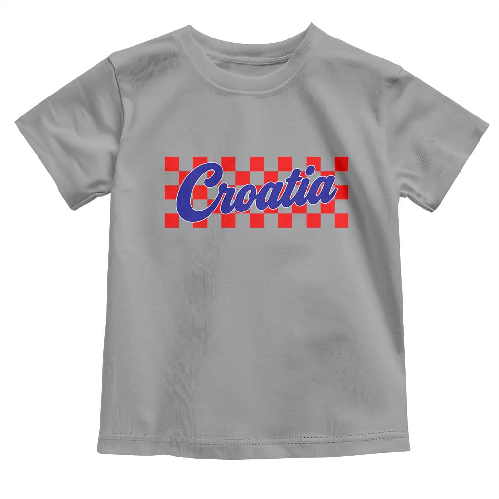 Croatia Toddler T Shirt Checkered Retro Hrvatska Zagreb Croatian