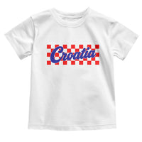 Croatia Toddler T Shirt Checkered Retro Hrvatska Zagreb Croatian