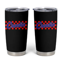 Croatia Tumbler Cup Checkered Retro Hrvatska Zagreb Croatian