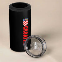 Croatia 4 in 1 Can Cooler Tumbler Vintage Hrvatska Zagreb Croatian
