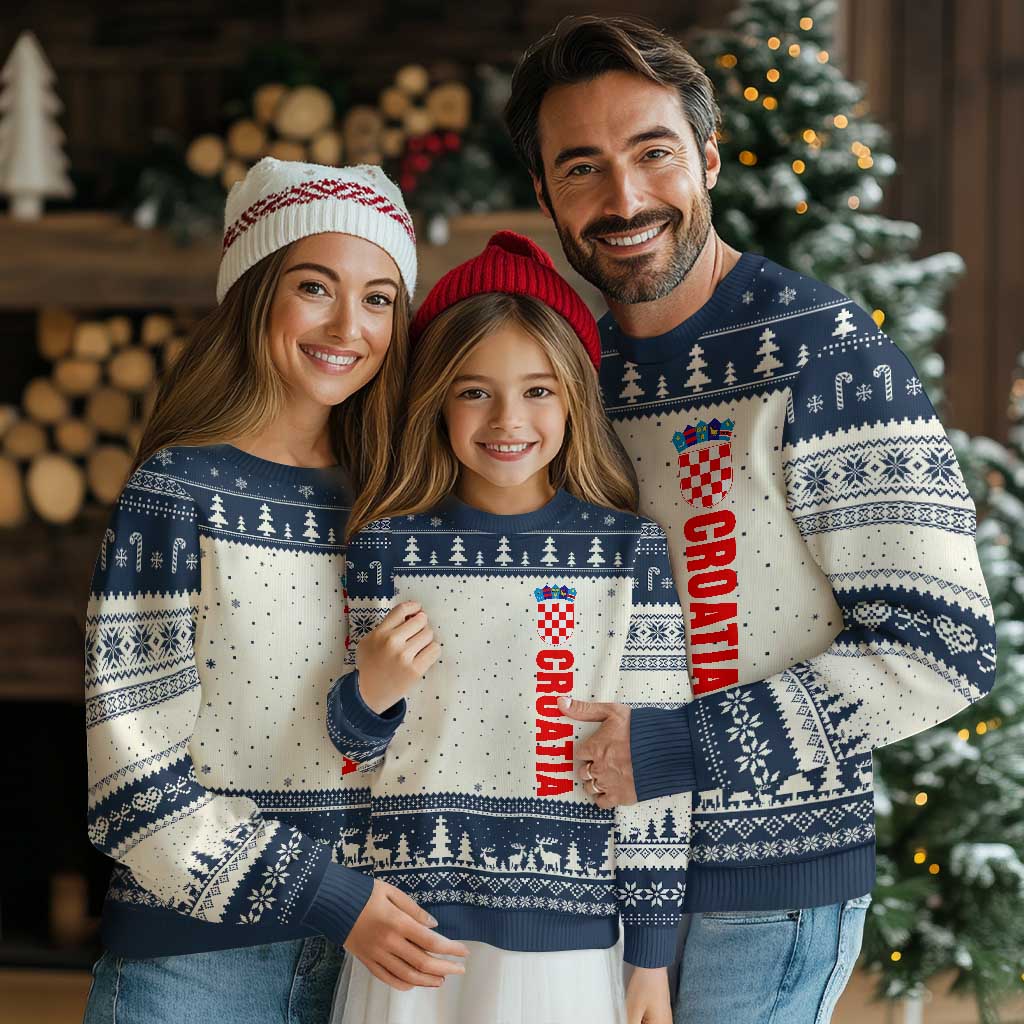 Croatia Ugly Christmas Sweater Vintage Hrvatska Zagreb Croatian