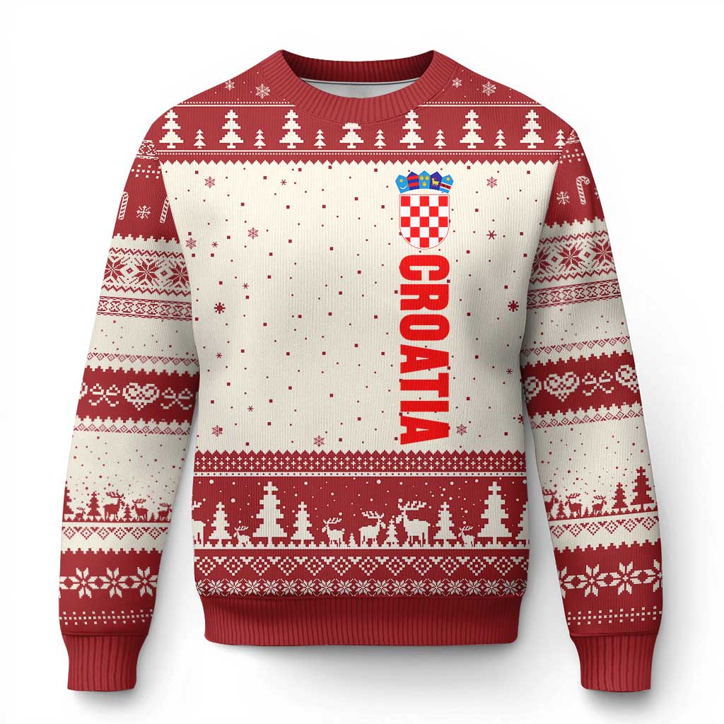 Croatia Ugly Christmas Sweater Vintage Hrvatska Zagreb Croatian