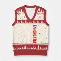 Croatia V-Neck Knit Sweater Vest Vintage Hrvatska Zagreb Croatian