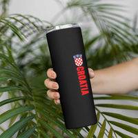 Croatia Skinny Tumbler Vintage Hrvatska Zagreb Croatian