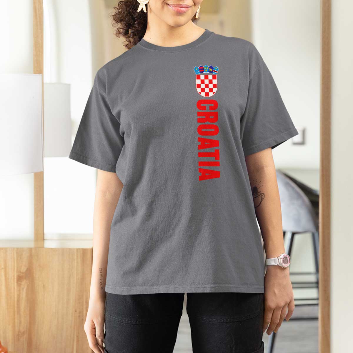 Croatia T Shirt For Women Vintage Hrvatska Zagreb Croatian