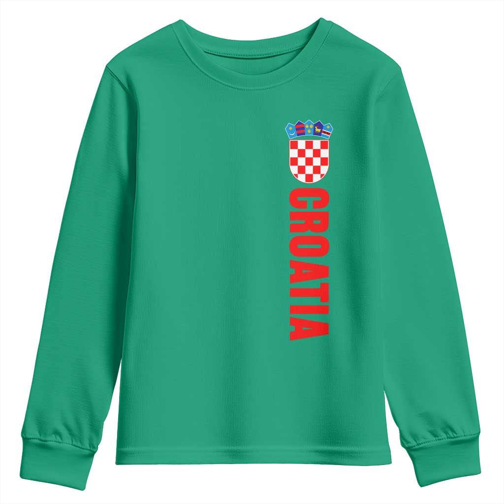 Croatia Youth Sweatshirt Vintage Hrvatska Zagreb Croatian
