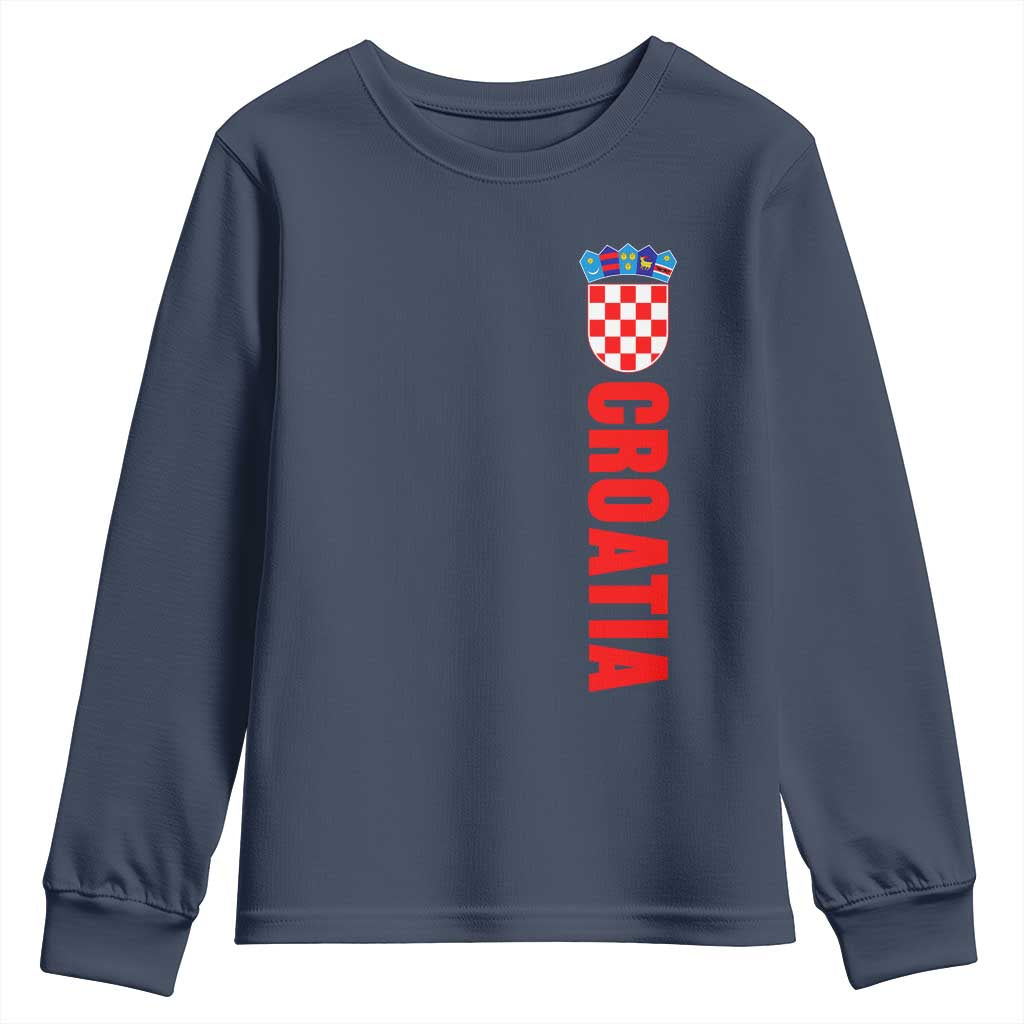 Croatia Youth Sweatshirt Vintage Hrvatska Zagreb Croatian