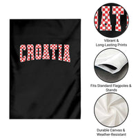 Vintage Croatia Garden Flag Retro Varsity Hrvatska Flag Zagreb Croatian