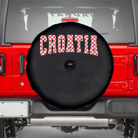 Vintage Croatia Spare Tire Cover Retro Varsity Hrvatska Flag Zagreb Croatian