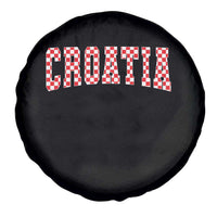 Vintage Croatia Spare Tire Cover Retro Varsity Hrvatska Flag Zagreb Croatian