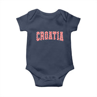 Vintage Croatia Baby Onesie Retro Varsity Hrvatska Flag Zagreb Croatian